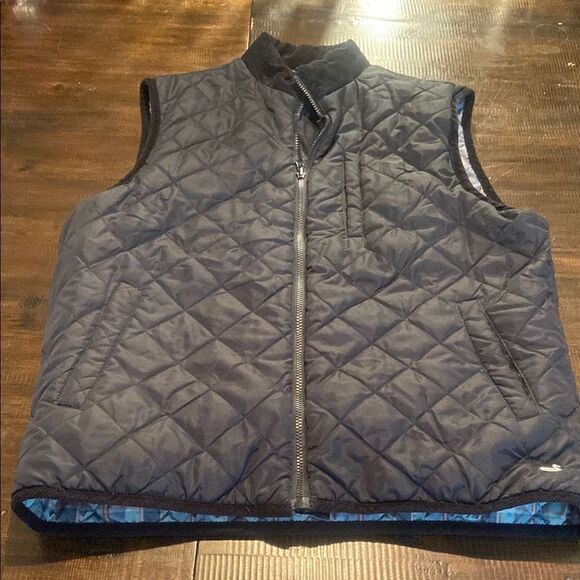 Harper Reversible Vest Navy / plaid by Southern Marsh Men’s - Picture 1 of 16